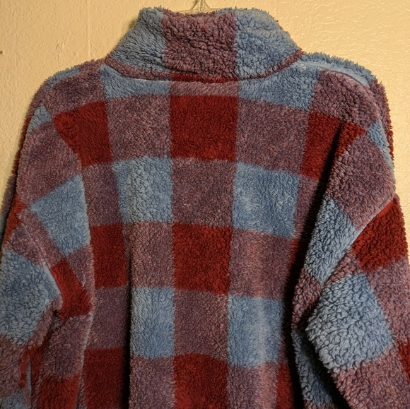 Eddie Bauer Cozy Checkered Fleece Pullover Size Xl Pre-owned - Picture 6 of 6